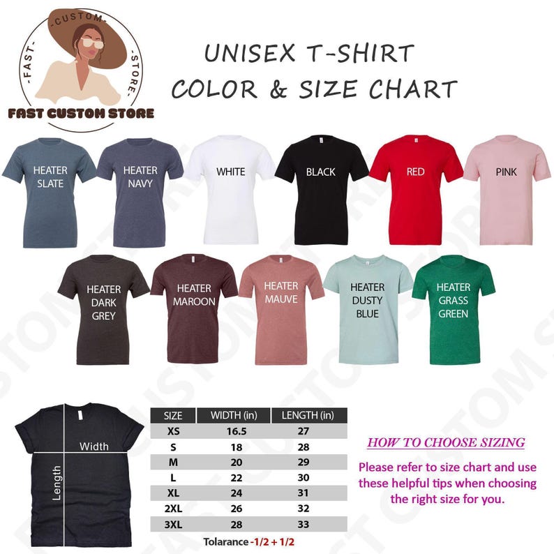 a women's t - shirt with the measurements for it