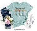 Grandma Shirt with Custom Birth Flowers and Names, Custom Birth flower Tee, Personalized Birthday Shirt, Mothers Day Shirt, Mama' Garden Tee