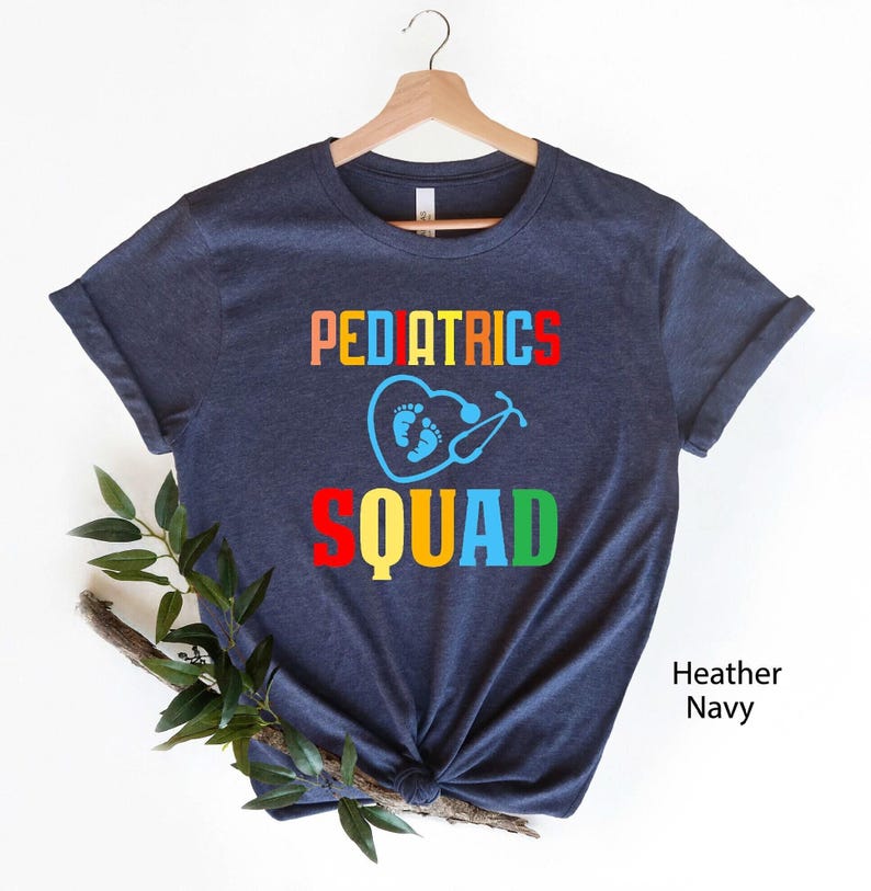 Pediatrics Squad Shirt, Pediatric Nurse Tee, Cute PICU Shirt, Registered Nurse, Pediatrics RN, Peds Nurse Tee, Nurse Gift, Pediatrician Gift image 1