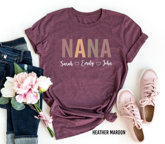 Custom Nana Shirt, Nana Shirt With Names, Personalized Grandma Shirt, Mother's Day Shirt, Mom Shirt With Names, Mothers Day Gift, Nana Shirt
