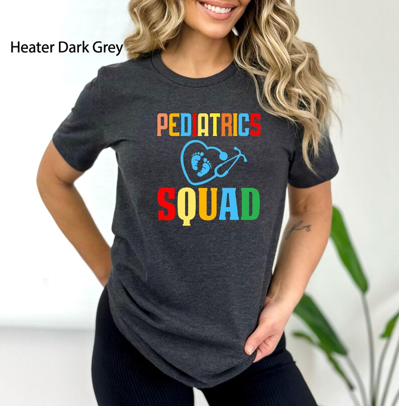 Pediatrics Squad Shirt, Pediatric Nurse Tee, Cute PICU Shirt, Registered Nurse, Pediatrics RN, Peds Nurse Tee, Nurse Gift, Pediatrician Gift image 2