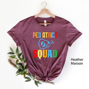 Pediatrics Squad Shirt, Pediatric Nurse Tee, Cute PICU Shirt, Registered Nurse, Pediatrics RN, Peds Nurse Tee, Nurse Gift, Pediatrician Gift image 3