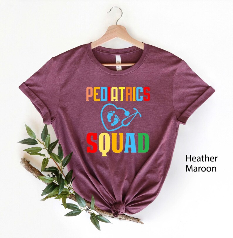 Pediatrics Squad Shirt, Pediatric Nurse Tee, Cute PICU Shirt, Registered Nurse, Pediatrics RN, Peds Nurse Tee, Nurse Gift, Pediatrician Gift image 3