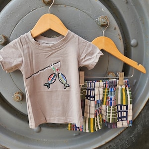 Fishing Patchwork Short Set