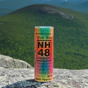 NH48 Finisher 20 oz. Tumbler. Celebrate hiking all the New Hampshire 4,000 Footers!