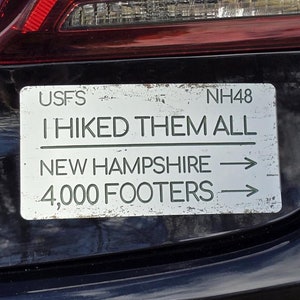 New Hampshire 48 Magnet - 4,000 Footers Finisher Magnetic Bumper Sticker