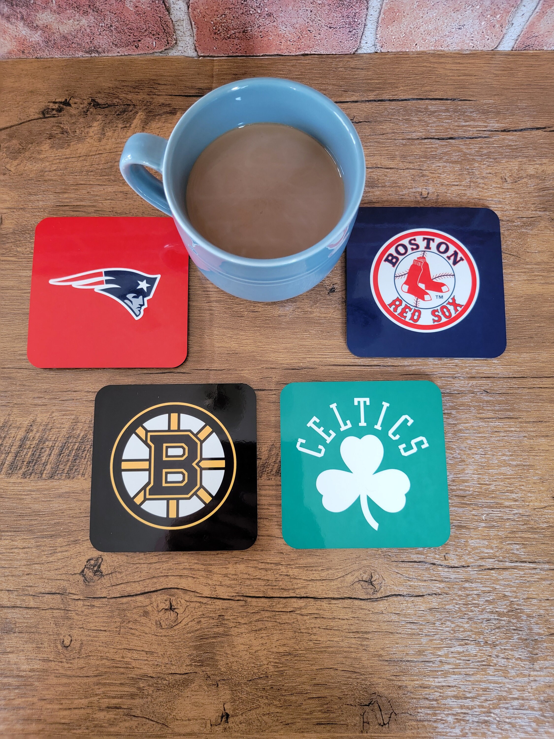 New England Sports Coaster Set New England Patriots, Boston Red Sox