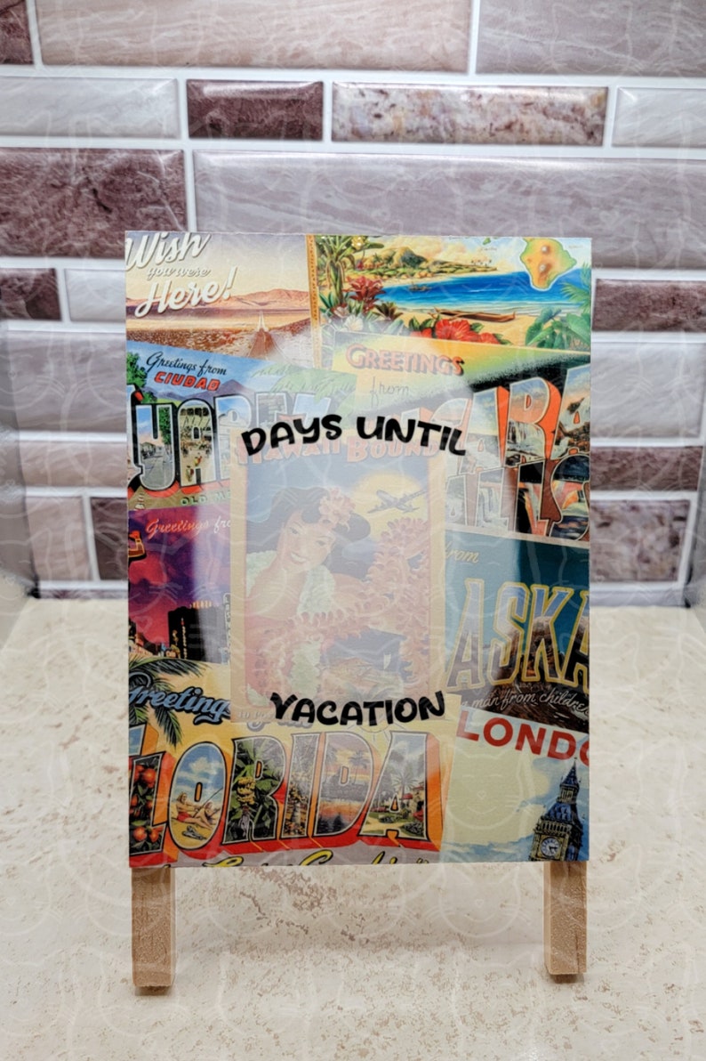 Vacation Countdown Desktop Sign Etsy