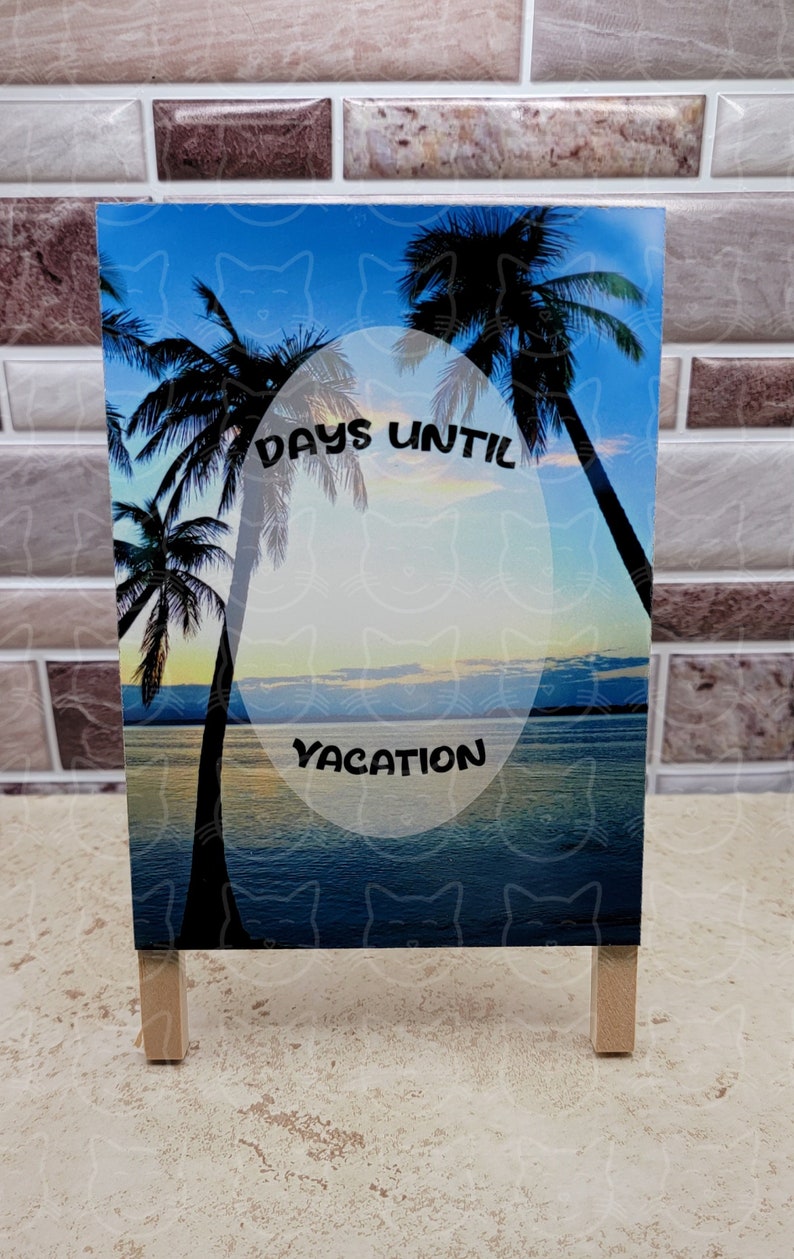 Vacation Countdown Desktop Sign Etsy