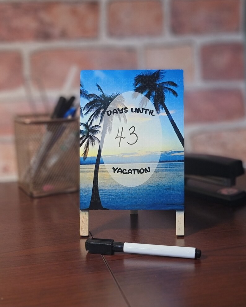 Vacation Countdown Desktop Sign Etsy