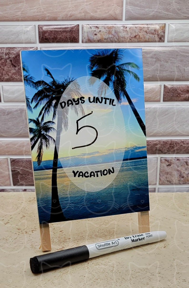 Vacation Countdown Desktop Sign Etsy