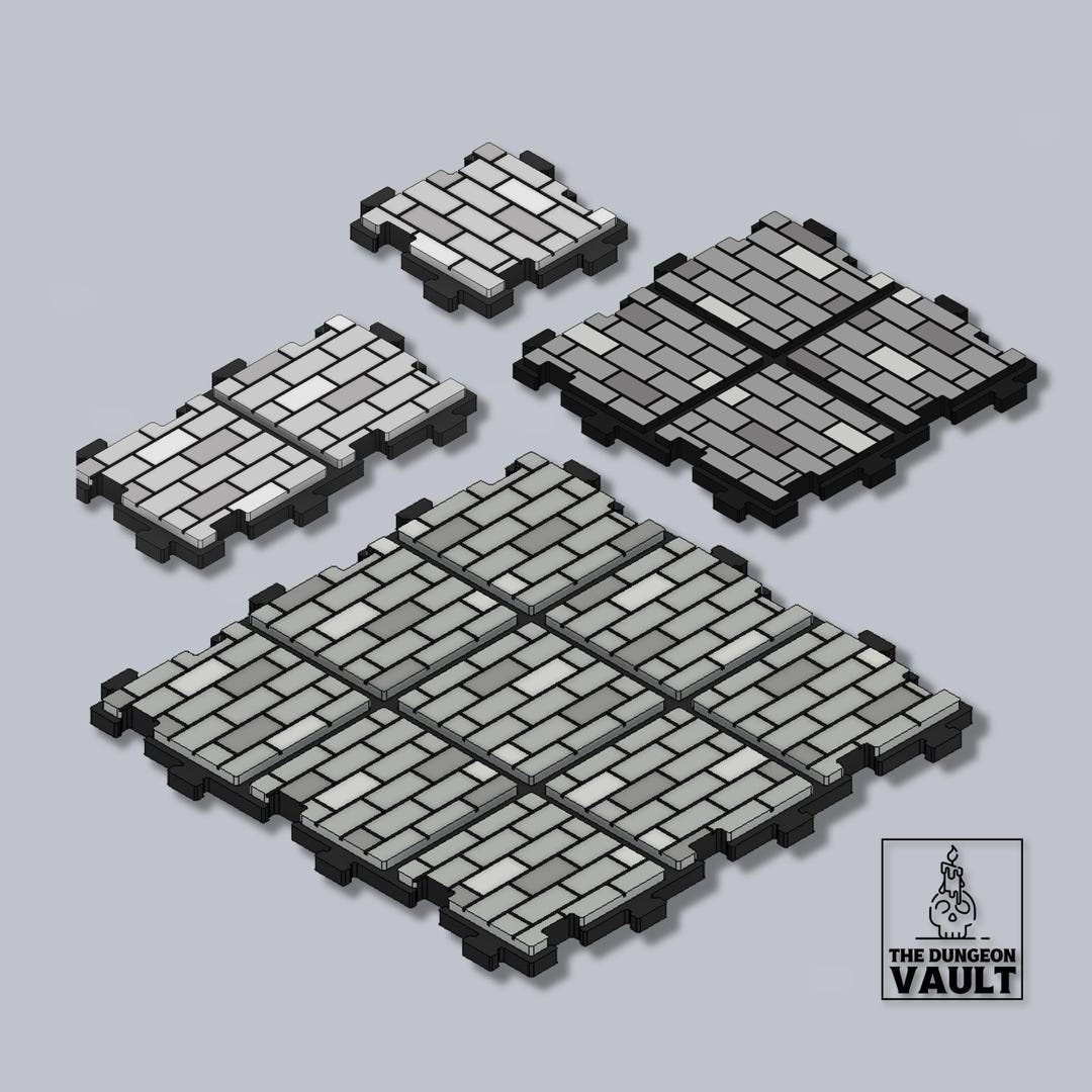 Splunk Tile Sets Table Top Modular Game Tile SET - Brick Pattern - STL File - Etsy