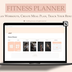 Notion Template Fitness Planner Weight Loss Planner Gym Journal, Fitness Tracker Workout Plan, Notion Dashboard Self Care Wellness Health