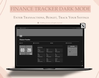 Notion Template Personal Finance Tracker Budget Tracker | Income and Expense Tracker Notion Template | Notion Finance Tracker, Money Tracker