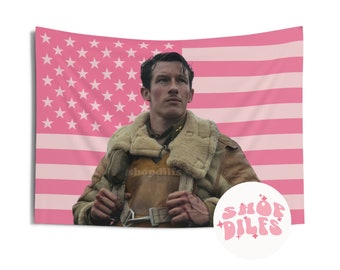 Original Callum Pink Wall Tapestry American Flag