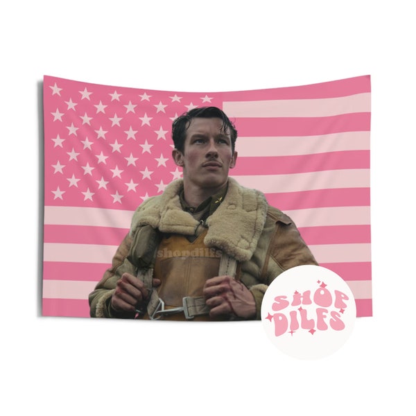 Original Callum Pink Wall Tapestry American Flag