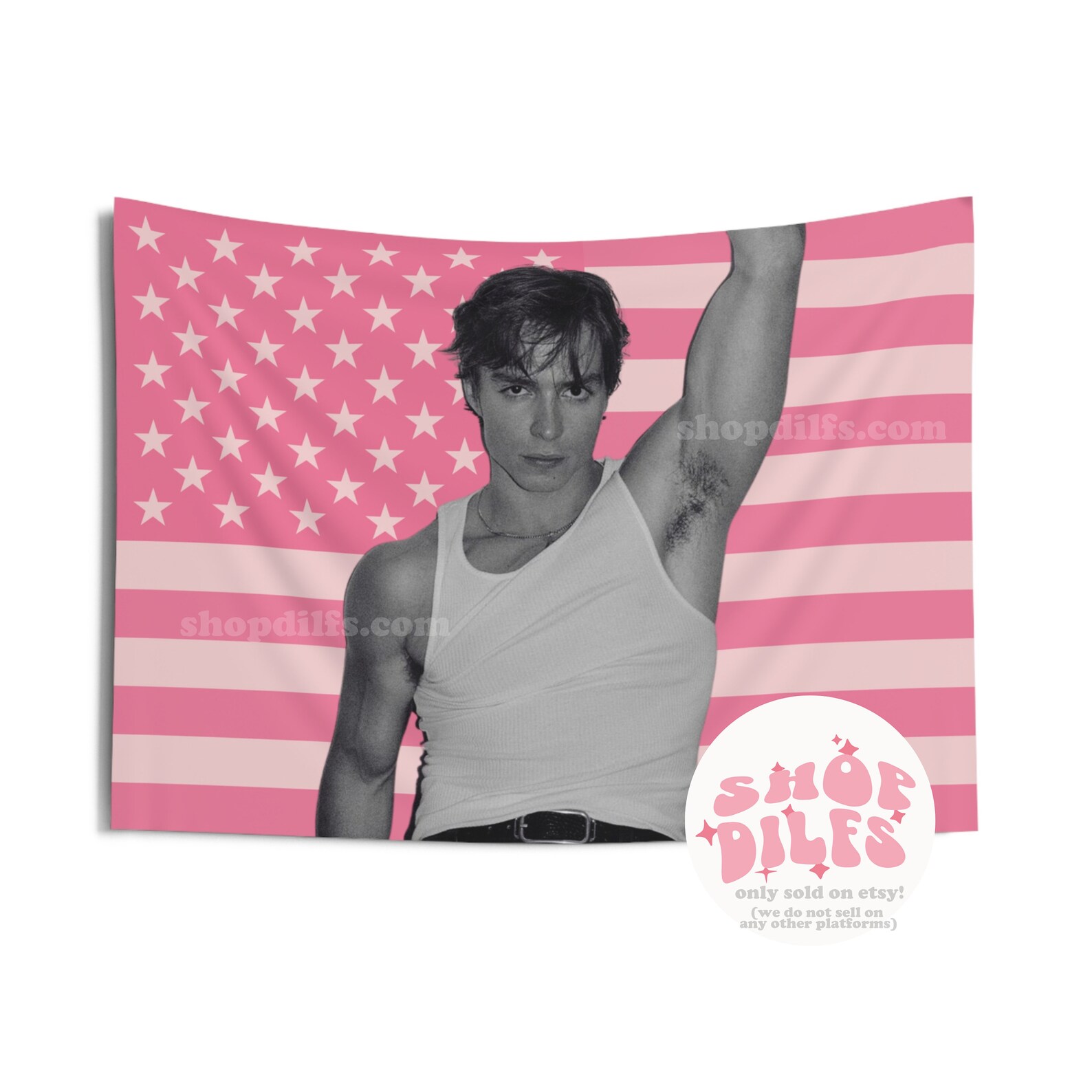 Nicholas Chavez Pink American Flag Wall Tapestry Etsy Canada