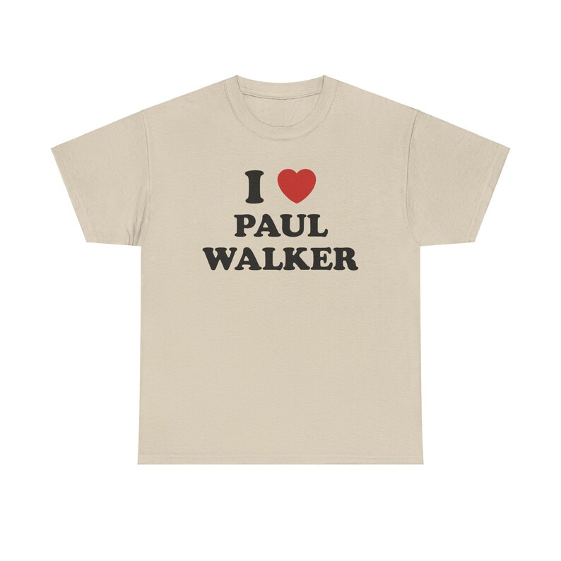 I Love Paul Walker Unisex Tee Bild 4