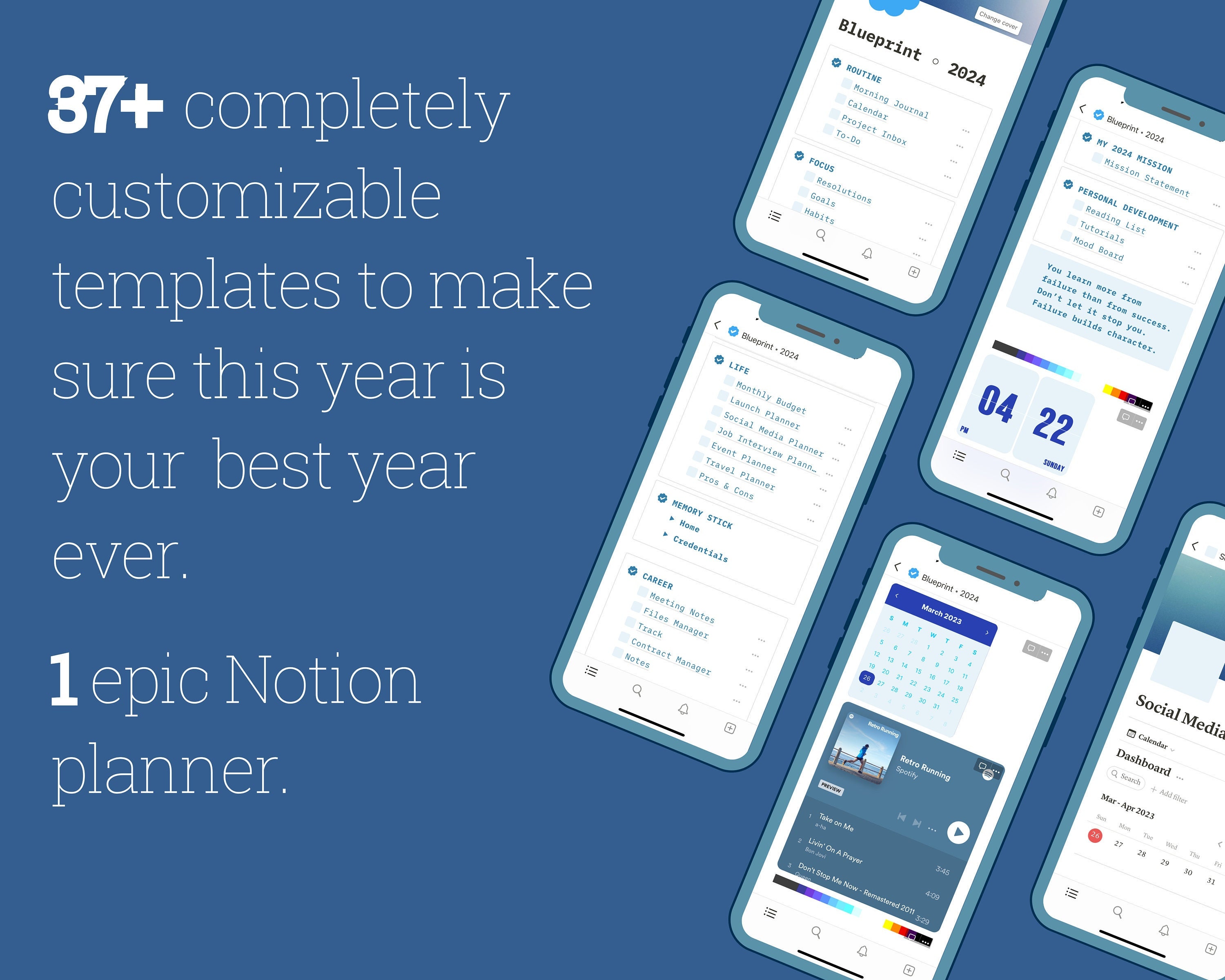 BLUEPRINT 2024 the Ultimate All in One Notion Productivity Dashboard