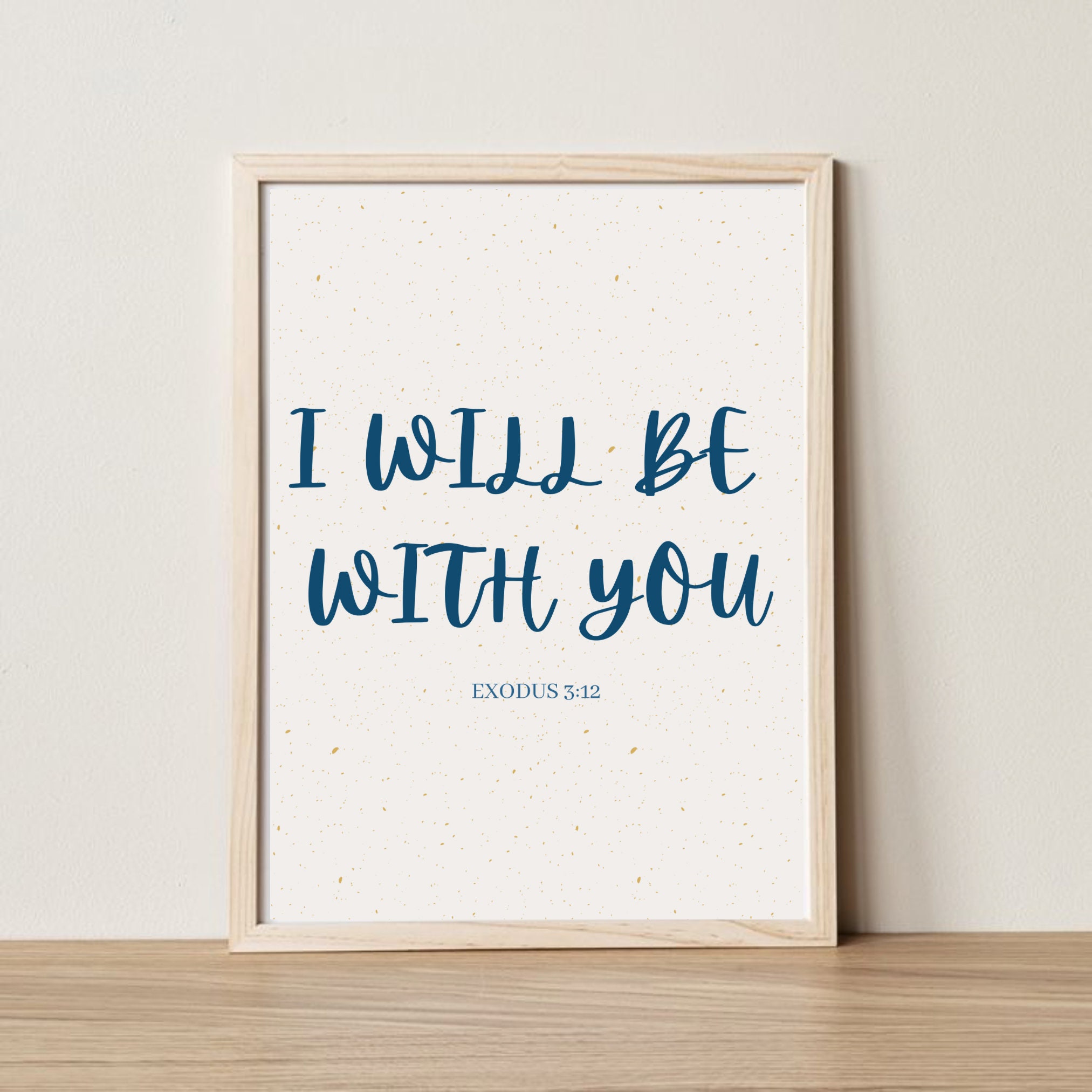 Moses & the Red Sea Print Bible Verse Wall Art, Bible Verse Print