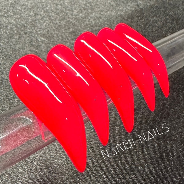 Eagle Hawk Cat Curved Claws Red Pink Halloween Cosplay Press on Nails, Sharp Custom Handmade Fake False 3D Presson Nails,Special Event Nails