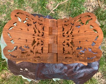 Vintage Hand Carved Book Rest