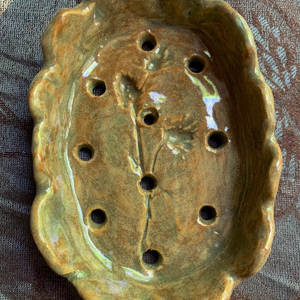 Pottery Soap Dish Etsy