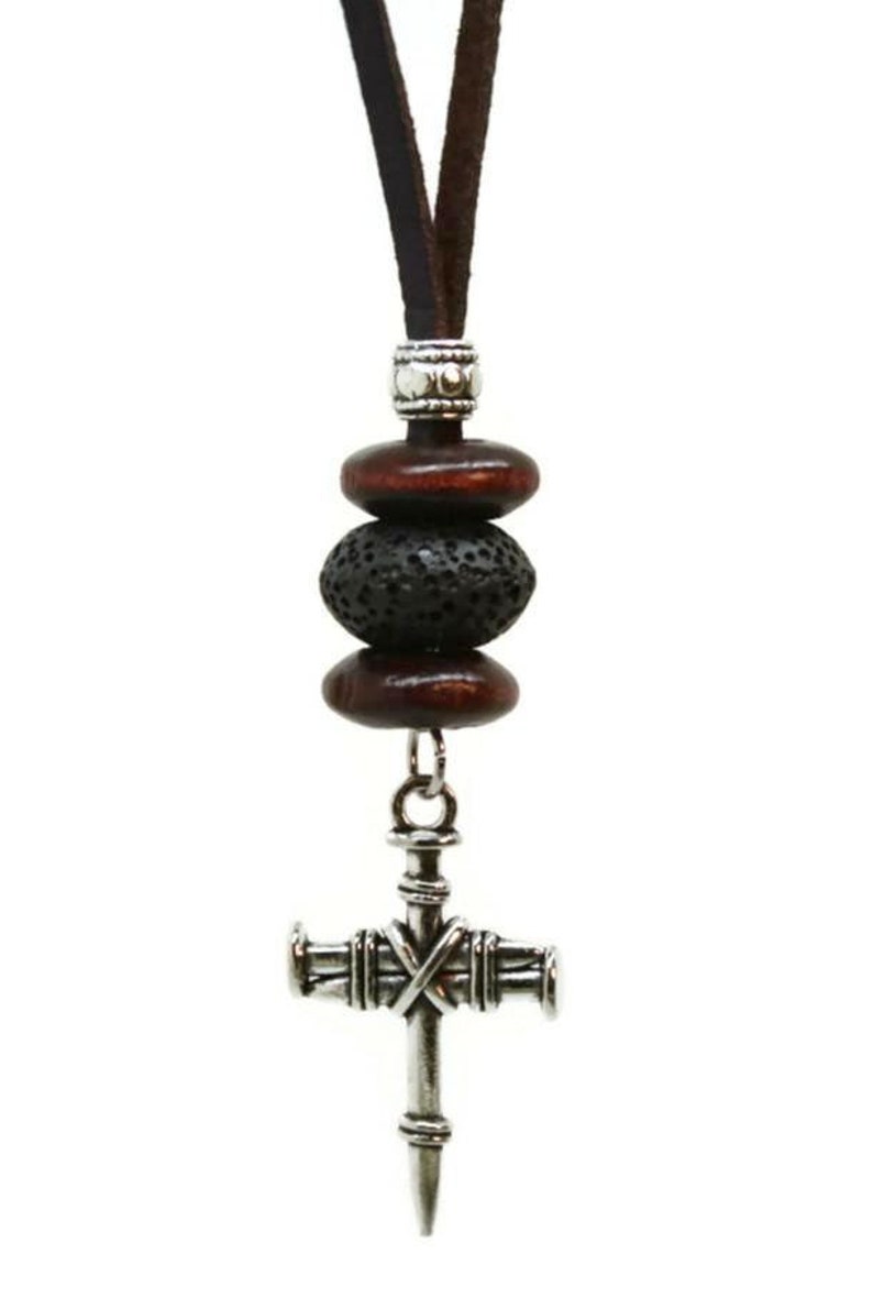 Nailed Cross Essential Oil Diffuser Necklace- 18-20