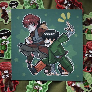 Love and Youth! Ninja Duo Square Print