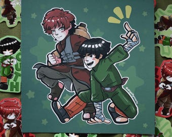 Love and Youth! Ninja Duo Square Print