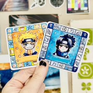Ninja Team 7 vierkante tegelstickers