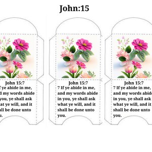 Inspirierende Bibel Vers Teebeutelverpackung | Johannes 15, 7 (druckbare digitale Datei)