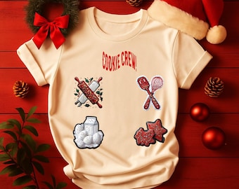 Christmas Cookie Crew Embroidery PNG Designs, Holiday Baking Sublimation (Digital Download)