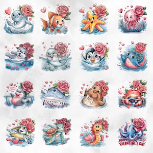 Sea Life Clipart Sea Creatures PNG Under The Sea Clipart Valentine PNG