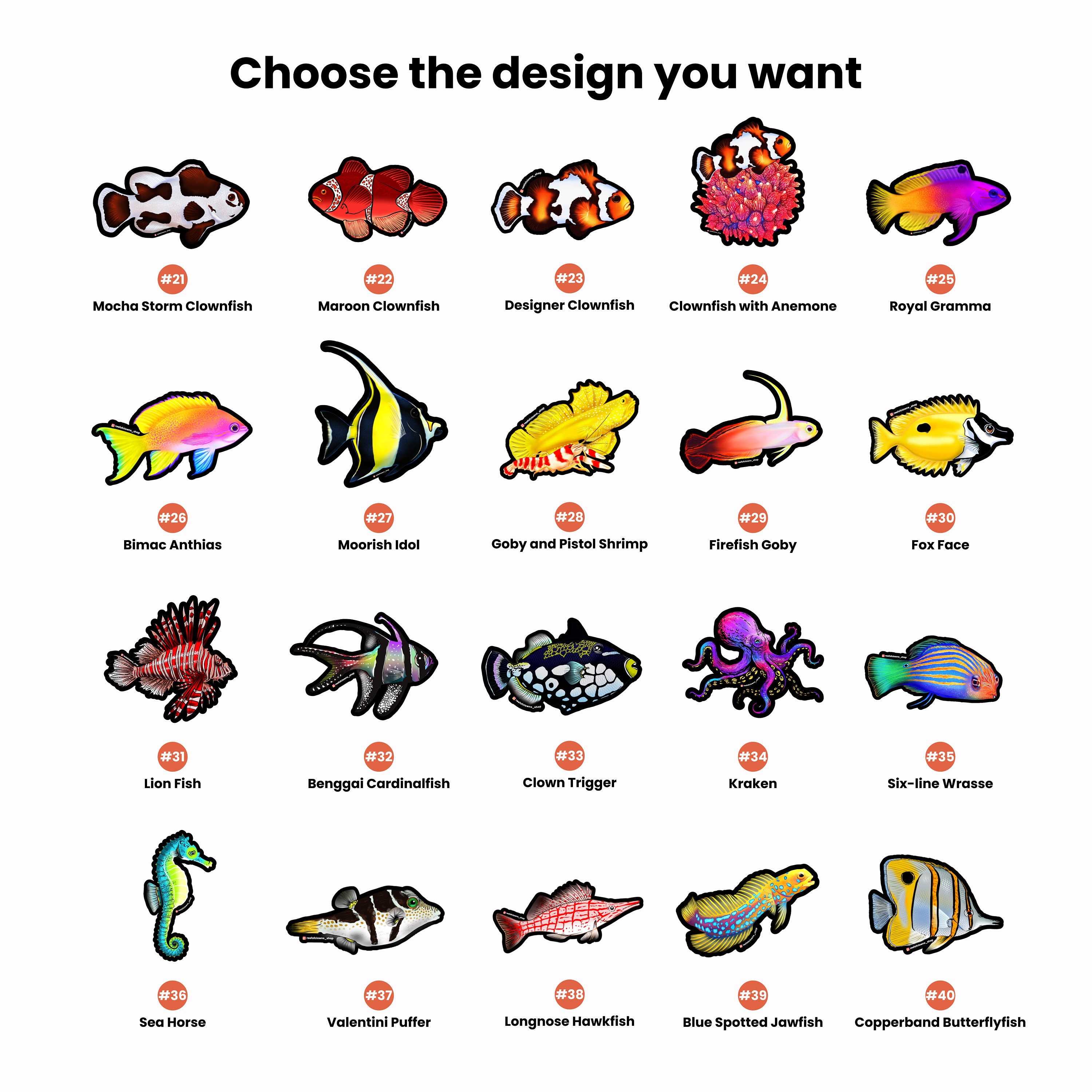 Life Fish Sticker Holographic Aquarium Fish & Coral Reef Stickers | Clownfish, Nemo ...
