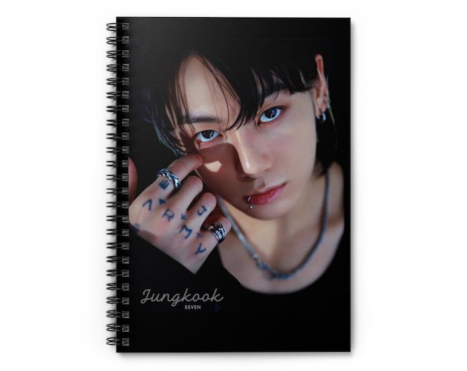 Jungkook Seven Spiral Notebook - Ruled Line | Bts journal kpop school supplies | Jeon Jungkook Merch | Kpop book