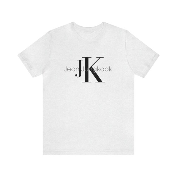 Jungkook JK Calvin Klein T shirt Bts Merch Unisex Black and White Kpop Tee Etsy UK