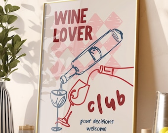Funny Wine Quote Print: Kitchen Bar Wall Art (Digital Download)