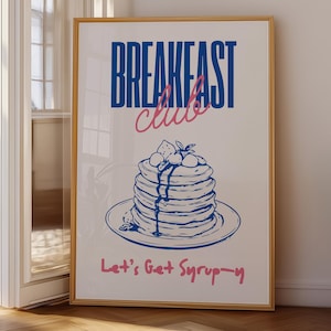 Breakfast Club Pancake Print: Funny Kitchen Wall Art (Digital Download)