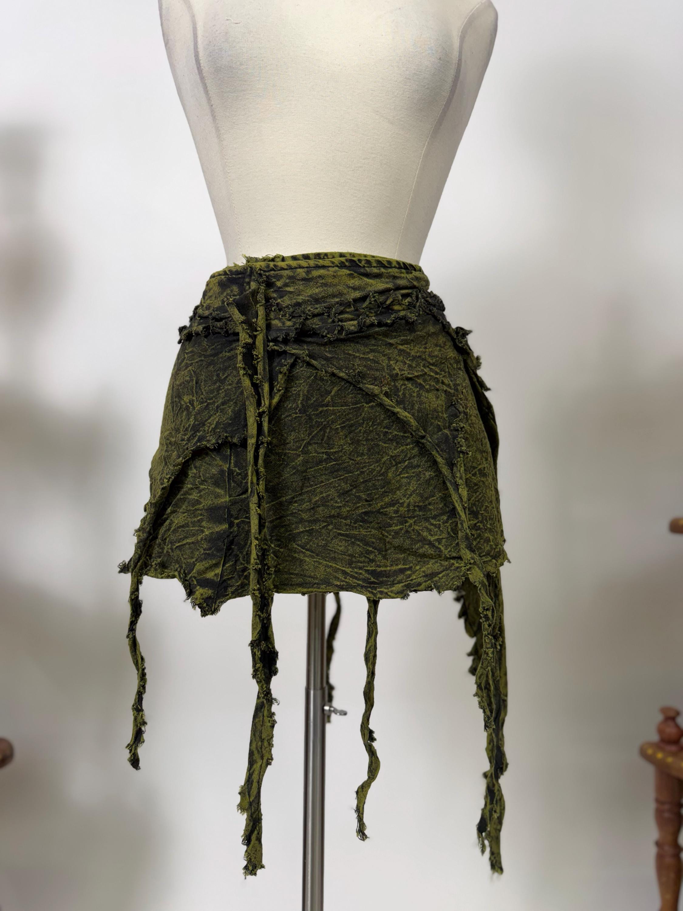 Handmade Cotton Wrap Skirt for Women Boho Festival Pixie Fairy Skirt Made in Nepal