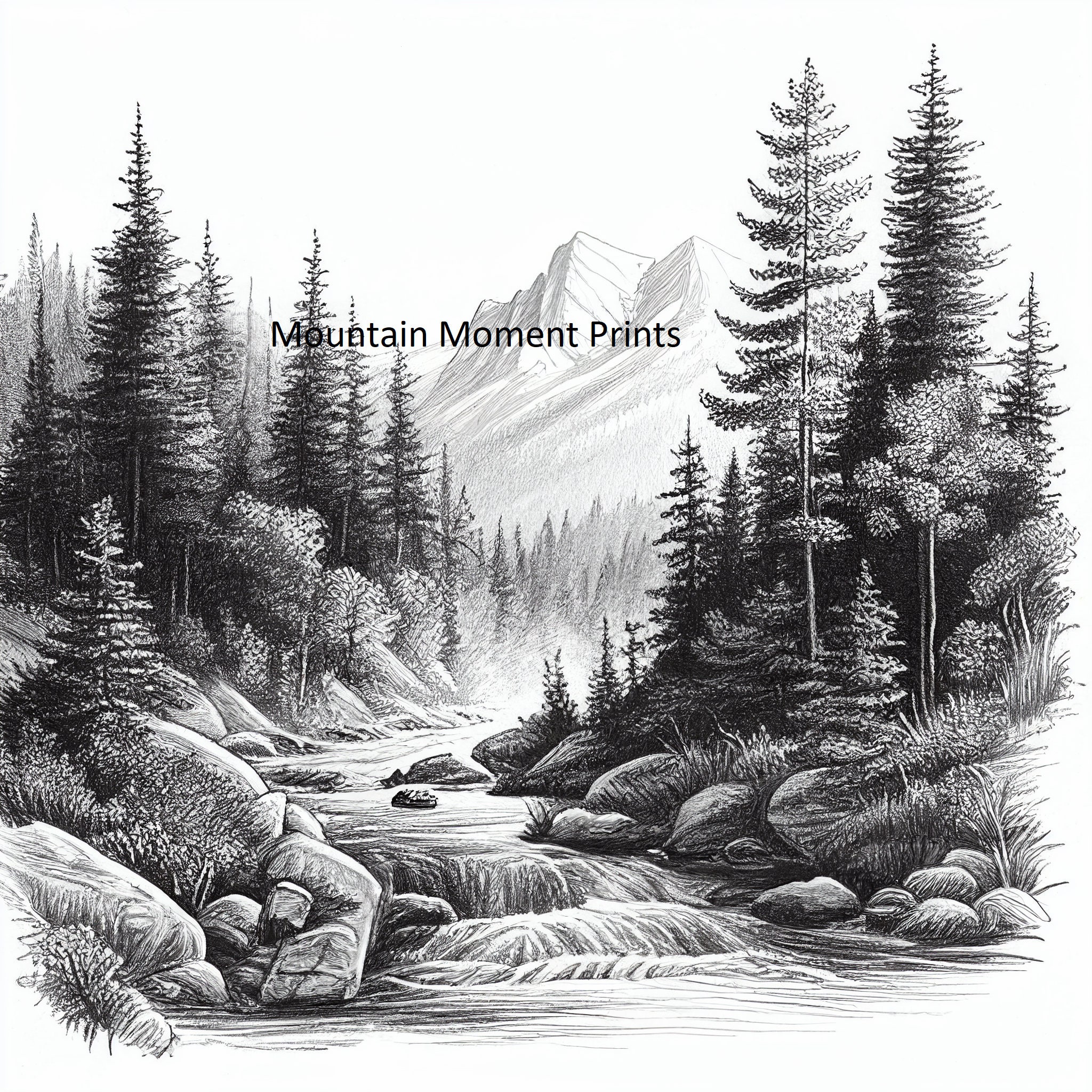 絵画 Mountain Serenity Mountain Serenity: Lakeside Whisper Painting by Olha Darchuk