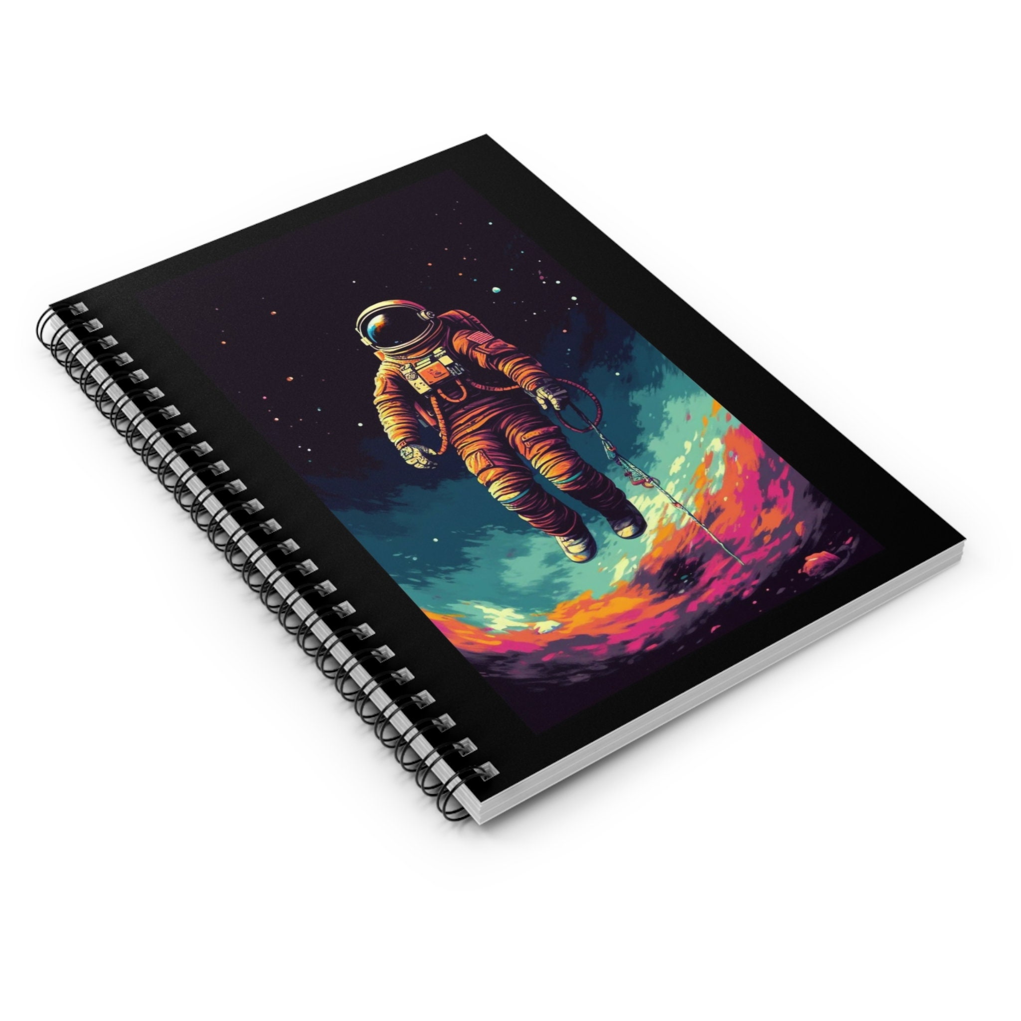 Astro Notebook Astro Series: II Astronaut Notebook, Spiral, Galaxy, Cosmic, Rocket ...