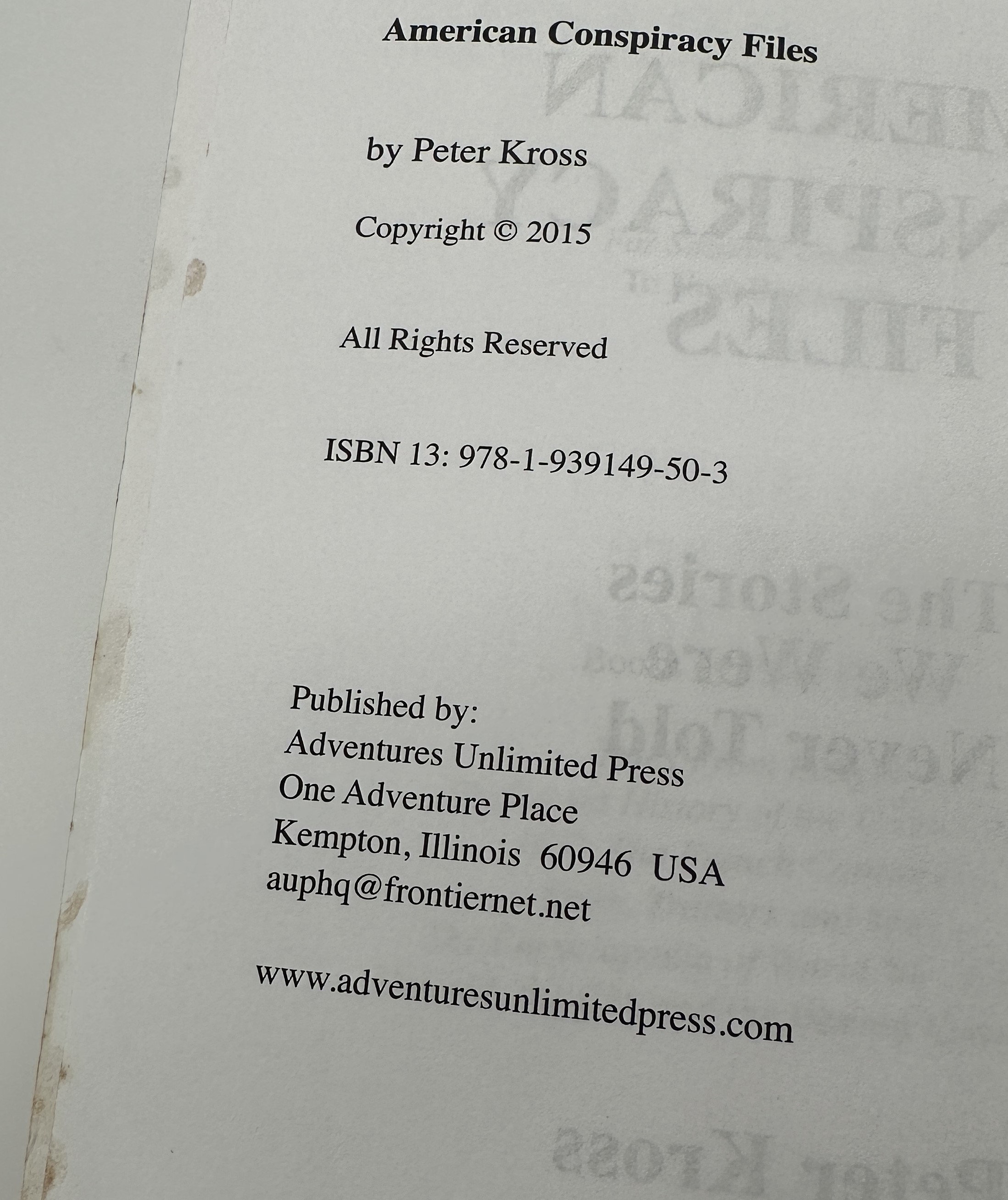 で American Conspiracy Files: the Stories We Were Never Told