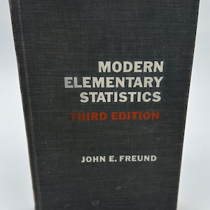 Modern Elementary Statistics 3rd Edition John E. Freund Textbook 1967