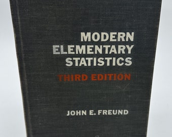 Modern Elementary Statistics 3rd Edition John E. Freund Textbook 1967