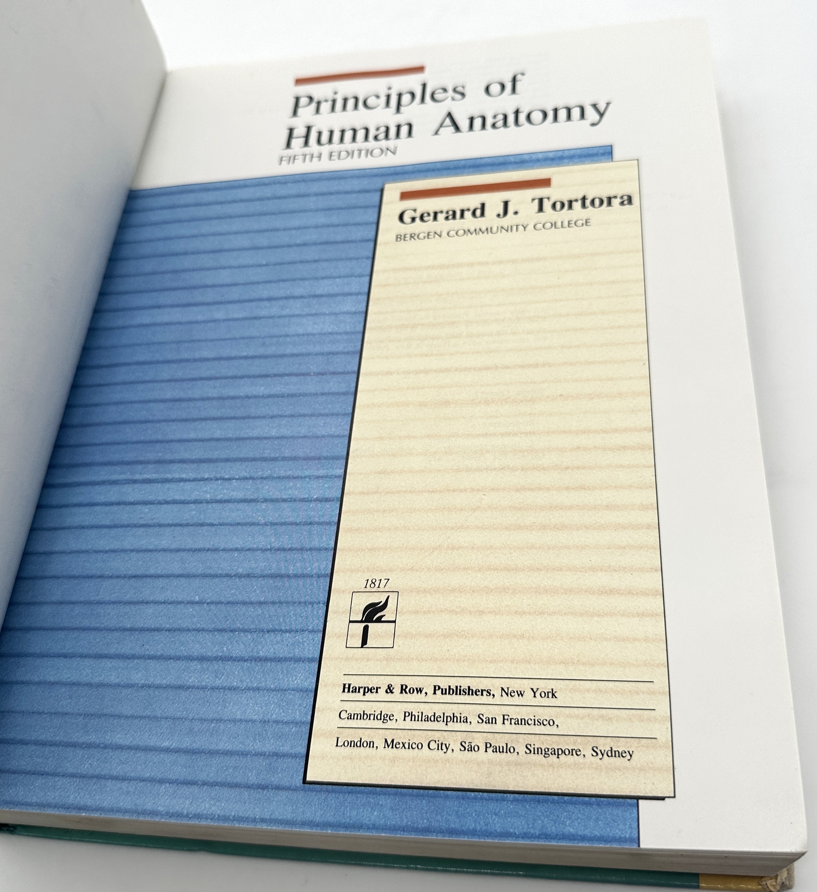 Principles of Human Anatomy, 5th Edition; Hardcover – 1989 by Gerard J. Tortora - Etsy