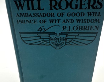 Biografía vintage de Will Rogers: Primera edición de 1935, tapa dura