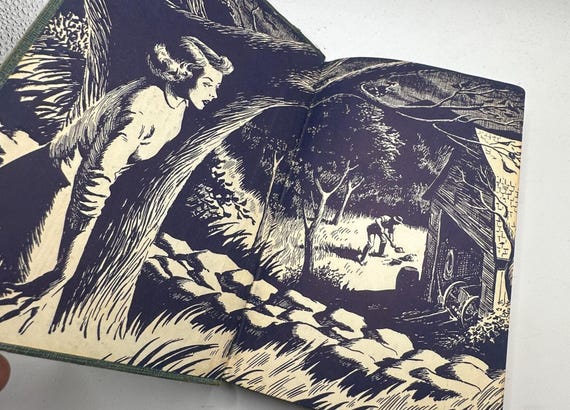 Nancy Drew: the Mystery at the Ski Jump – 1952 Blue Tweed Vintage