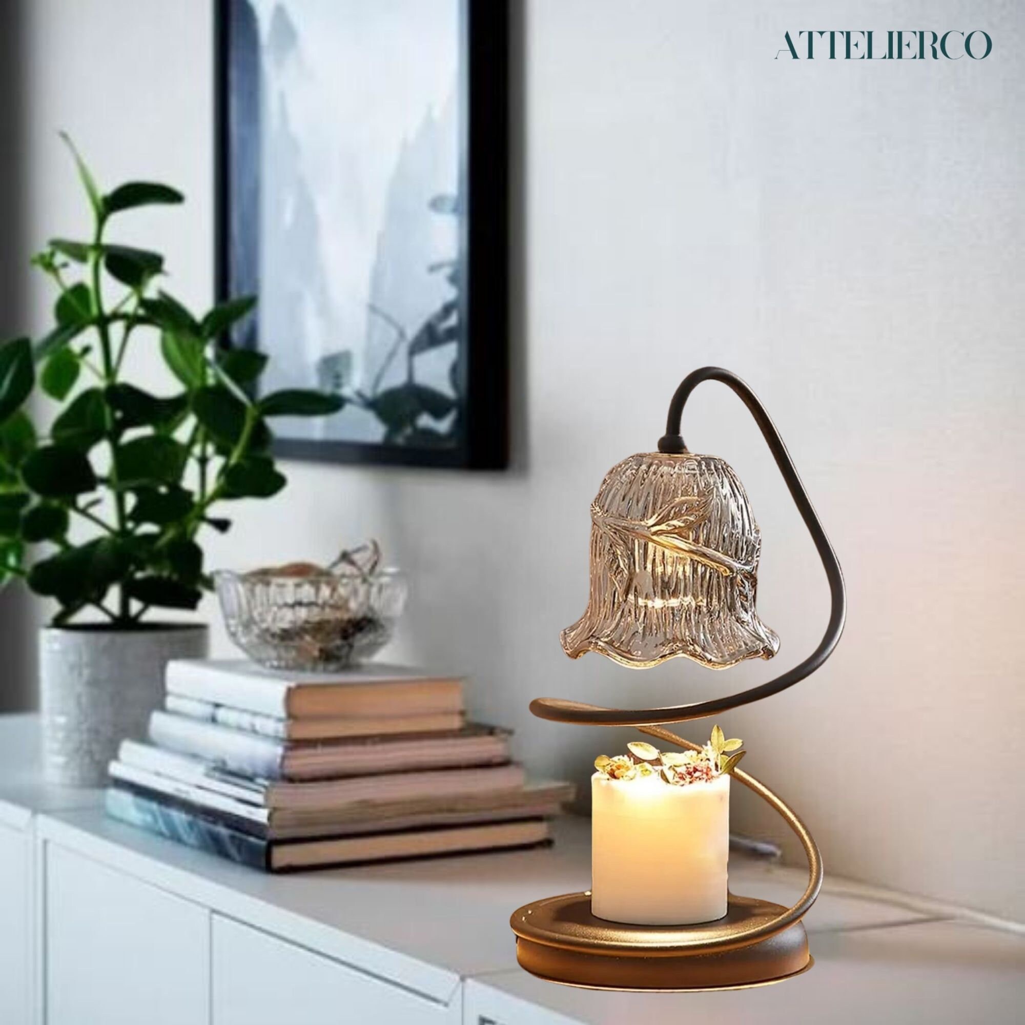 FQFMO Candle Warmer Lamp, Adjustable Height Candle Warmer