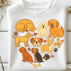 Dog Heart SVG PNG Design, Pet Lover Sublimation Graphic, Cute Puppy Clipart With Paw Prints, Dog Png Download, Dog Mom Svg Png, Dog Design